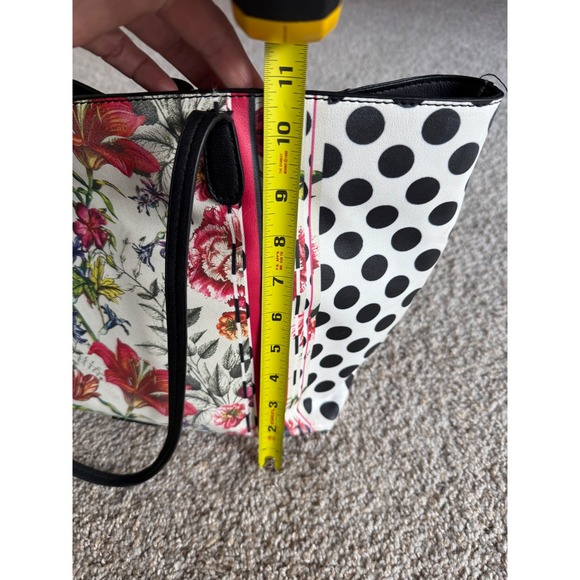Desigual Floral Tote Bag Polka Dot Accents Large summer bag shoulder bag - Picture 12 of 13